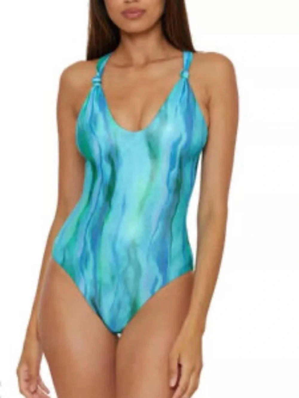 Becca by Rebecca Virtue Metallic Solar Energy One Piece Women's Swim Suit